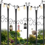 Shepherds Hooks String Light Poles BEMTTALY Metal Classic-0