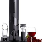 COKUNST Electric Wine Opener Black Rechargeable Kitchen-0