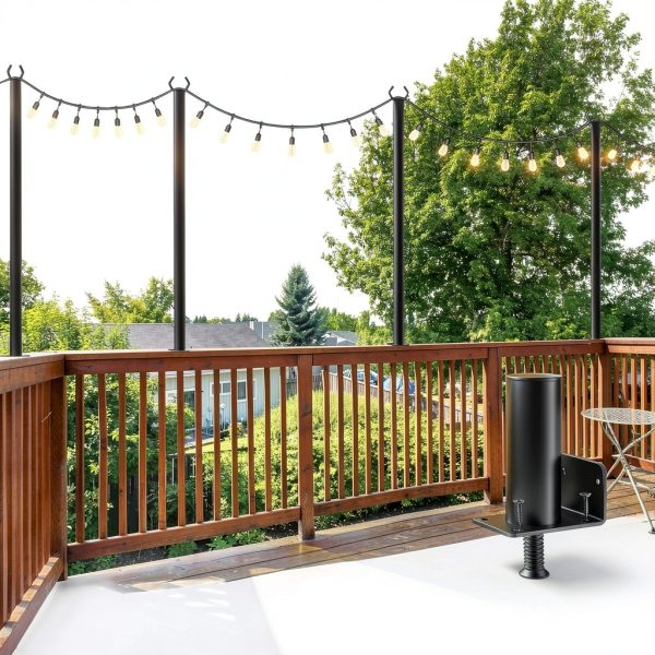 Outdoor String Light Poles AILBTON Metal Design-1