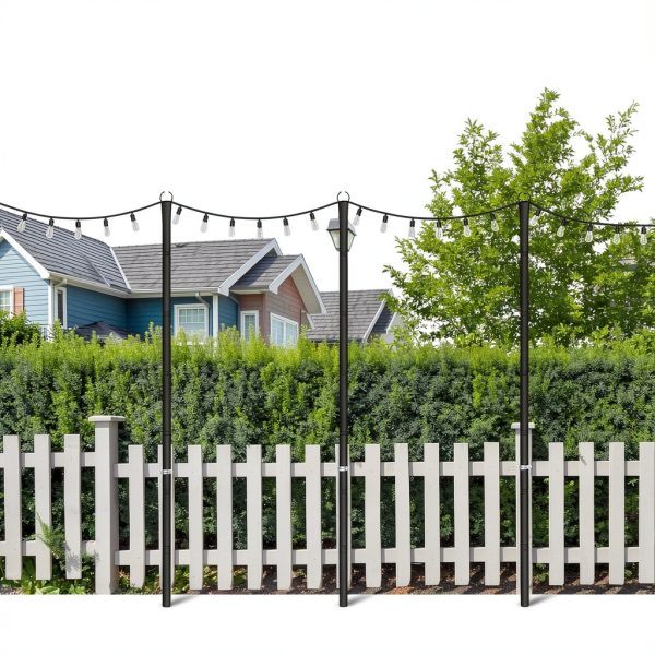 Fuzzy-Bird Outdoor String Light Poles for Patio-6