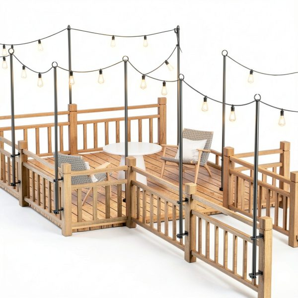 Mayset Stainless Steel String Light Poles for Deck-5