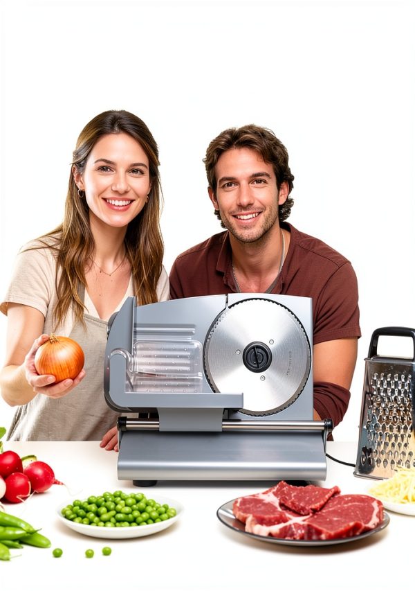 Pterying Electric Meat Slicer Stainless Steel Removable-7
