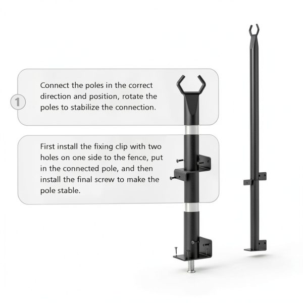 Outdoor String Light Poles AILBTON Metal Design-6