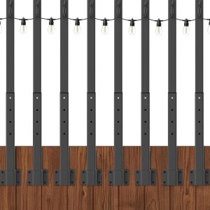 Outdoor String Light Poles by NUERPO Adjustable Metal-0
