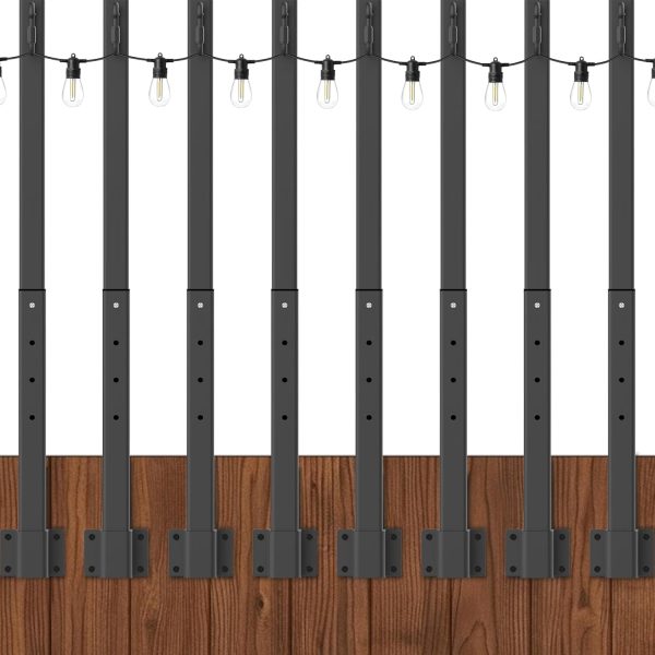Outdoor String Light Poles by NUERPO Adjustable Metal-0