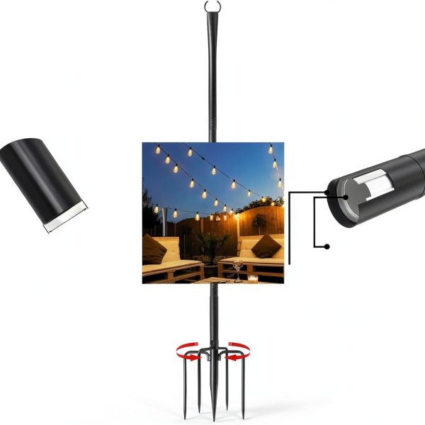 Outdoor String Light Poles by MOYFAZA 4-PACK SET-2