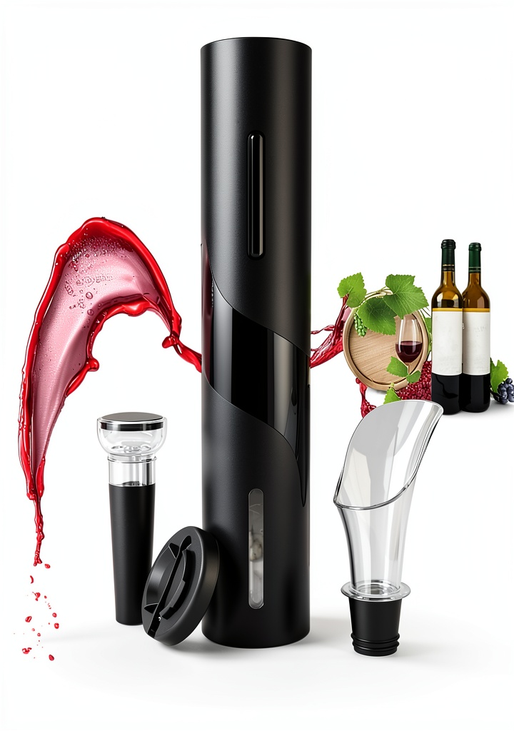 PEIPU electric wine bottle opener in use on a kitchen counter