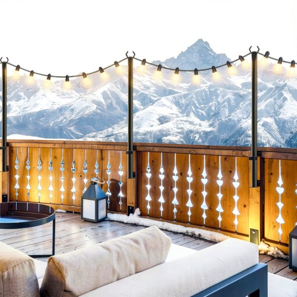 Outdoor String Light Poles AILBTON Metal Design-3
