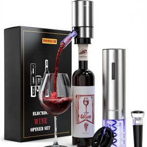 TOMEEM Electric Wine Opener Stainless Steel Aerator Stopper-0
