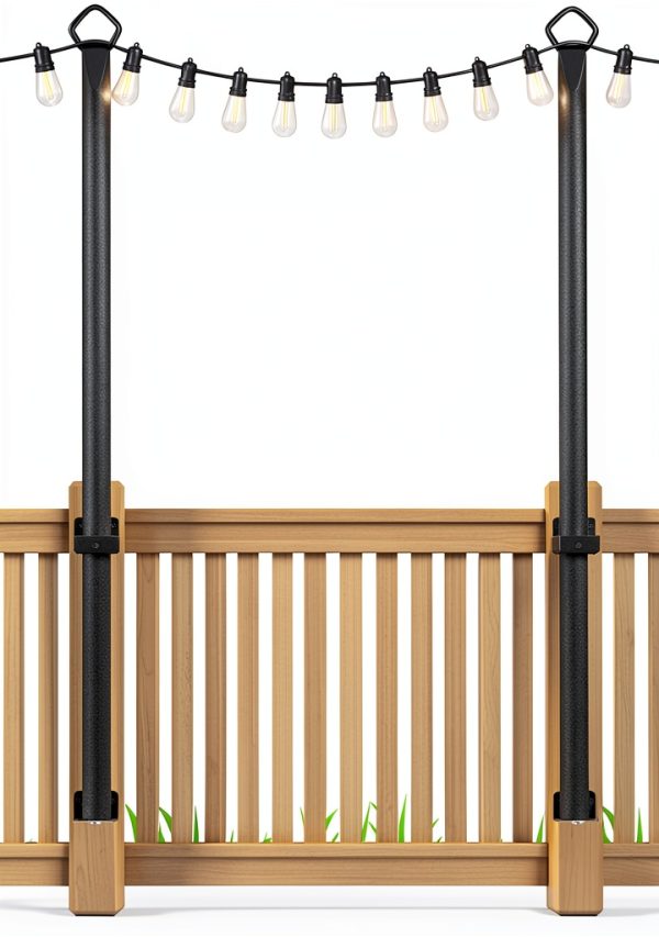 Outdoor String Light Poles AILBTON Metal Design-0