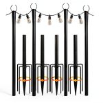 Fuzzy-Bird Outdoor String Light Poles for Patio-0