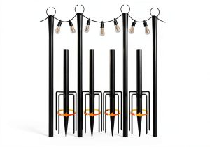 Fuzzy-Bird Outdoor String Light Poles for Patio-0
