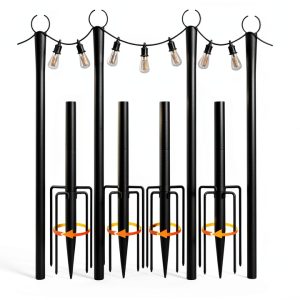 Fuzzy-Bird Outdoor String Light Poles for Patio-0