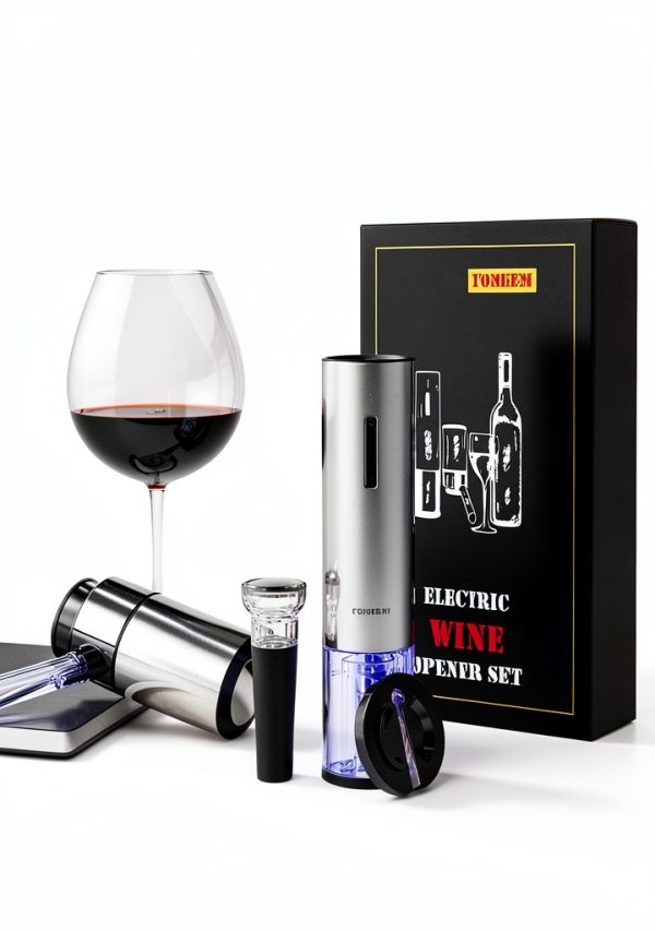 TOMEEM Electric Wine Opener Stainless Steel Aerator Stopper-2