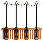 Galvanized Steel String Lights Poles for Outdoors FEED-0