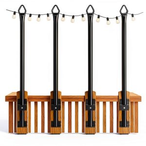 Galvanized Steel String Lights Poles for Outdoors FEED-0