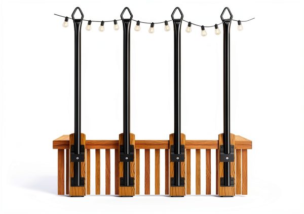 Galvanized Steel String Lights Poles for Outdoors FEED-0