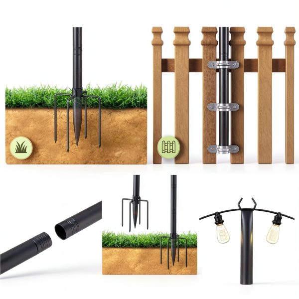 Adjustable Metal Light Pole Jusgym LP03 Heavy Duty-4