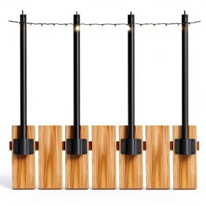 Lemecima String Light Poles Waterproof Steel-0