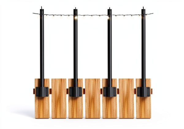Lemecima String Light Poles Waterproof Steel-0