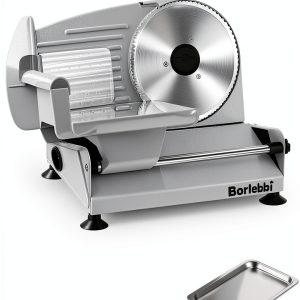 Borlebbi Electric Meat Slicer Stainless Steel Automatic-0