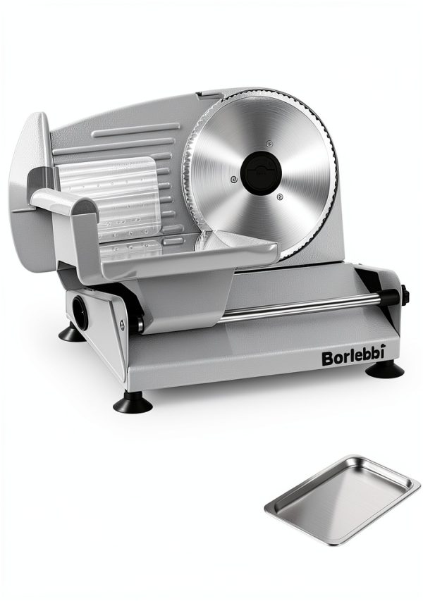 Borlebbi Electric Meat Slicer Stainless Steel Automatic-0