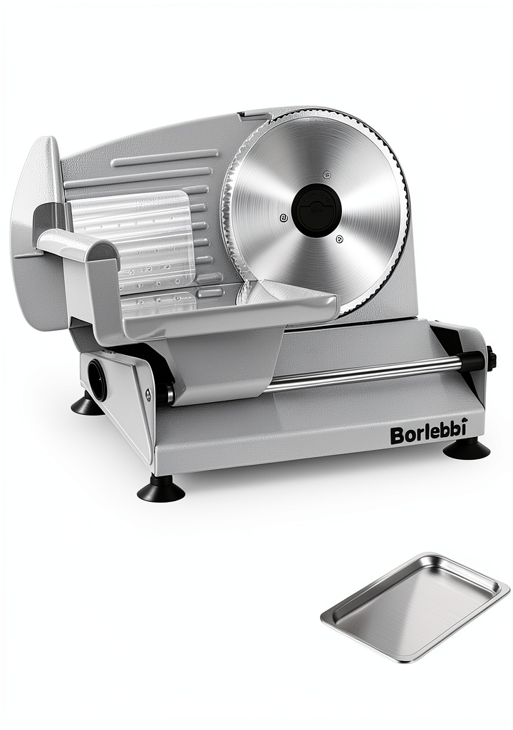 Borlebbi Electric Meat Slicer on a kitchen counter