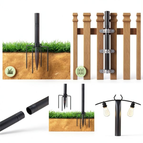 Adjustable Metal Light Pole Jusgym Heavy Design-4