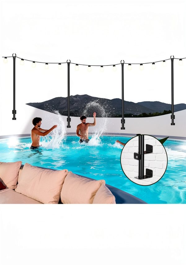 Galvanized Steel String Lights Poles for Outdoors FEED-4