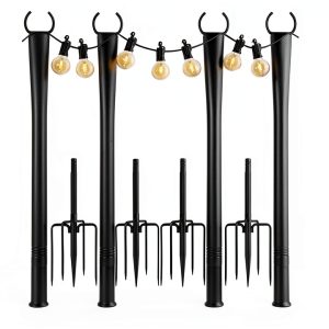 Outdoor String Light Poles by MOYFAZA 4-PACK SET-0