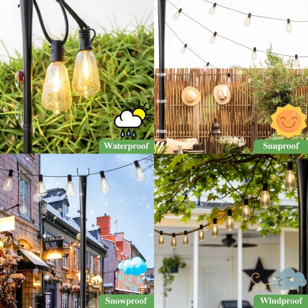 Outdoor String Light Poles by MOYFAZA 4-PACK SET-3