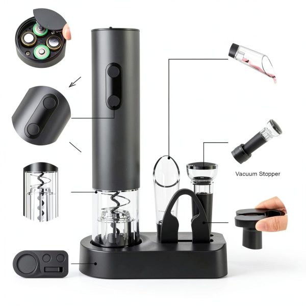 Electric Wine Opener COKUNST Stainless Steel Matte-1