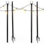 Holiday Styling Outdoor Solar LED String Light Poles-0