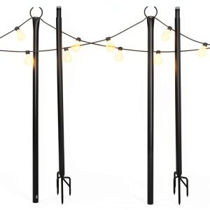 Holiday Styling Outdoor Solar LED String Light Poles-0
