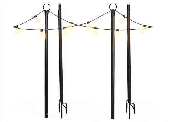 Holiday Styling Outdoor Solar LED String Light Poles-0