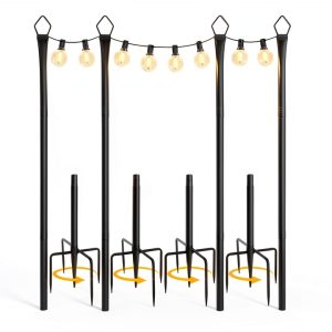 Breeze Touch Heavy Duty Light Pole 10ft V Shaped-0