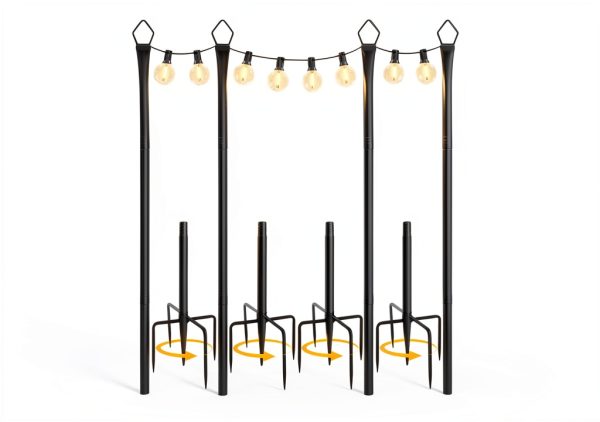 Breeze Touch Heavy Duty Light Pole 10ft V Shaped-0