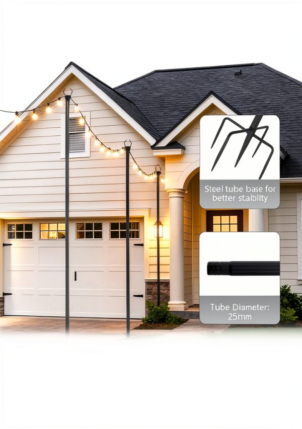 Breeze Touch Heavy Duty Light Pole 10ft V Shaped-4