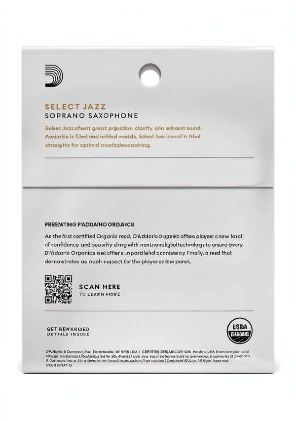 DAddario Organic Select Jazz Soprano Saxophone Reeds-1