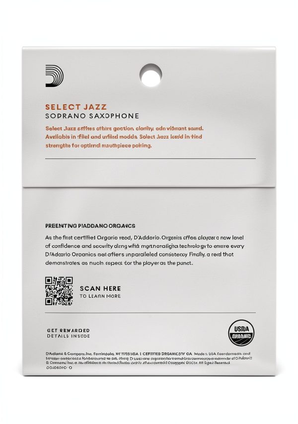 DAddario Organic Select Jazz Soprano Saxophone Reeds-1