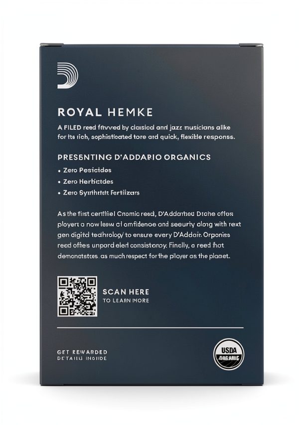 Royal Hemke Soprano Saxophone Reeds Organic Certified Strength 2.0-4.0-1