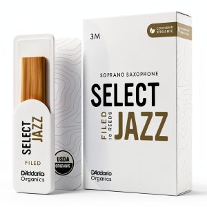 D'Addario Soprano Saxophone Reeds Organic Select Jazz 3 Medium Filed-0