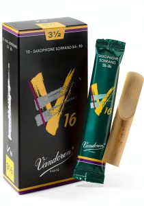 Vandoren Soprano Saxophone Reeds SR7135 Strength 3.5 Medium Heart Wood-0