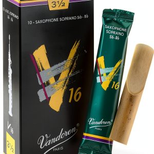 Vandoren Soprano Saxophone Reeds SR7135 Strength 3.5 Medium Heart Wood-0