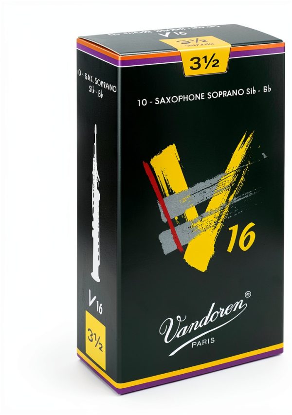 Vandoren Soprano Saxophone Reeds SR7135 Strength 3.5 Medium Heart Wood-1