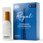 D'Addario Woodwinds Royal Soprano Sax Reeds Strength 2.5-0