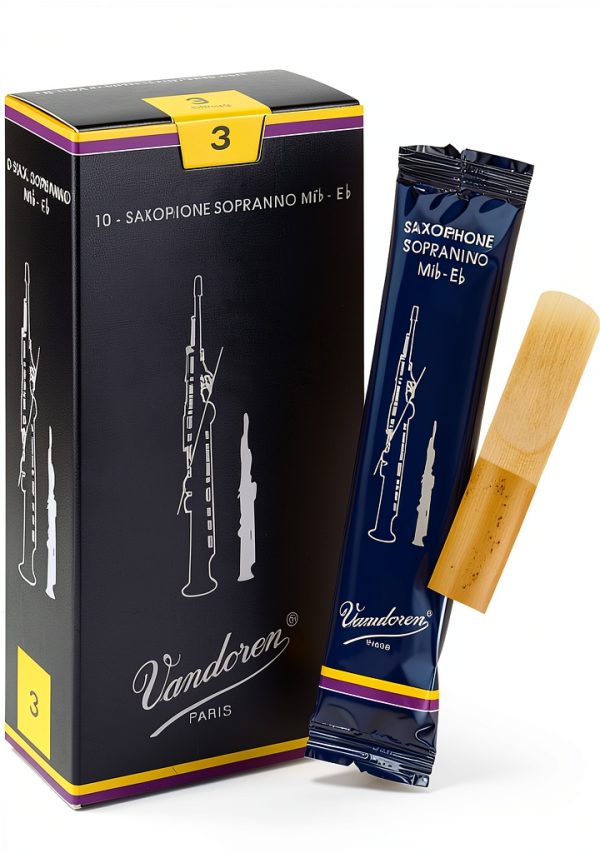 Vandoren SR233 Sopranino Sax Reeds Strength 3 Black 10 Pack-0